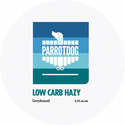 Greyhound Low Carb Hazy Label